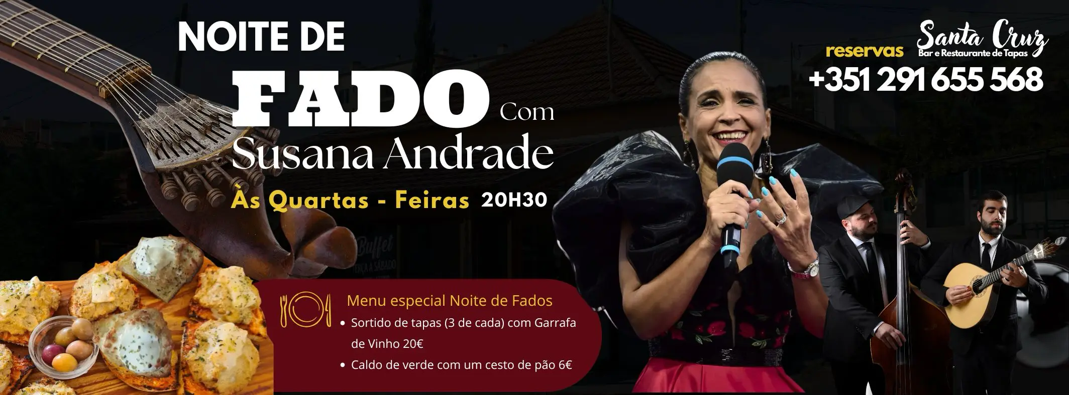 Noite de Fado em Santa Cruz, no restaurante recanto da Pitada