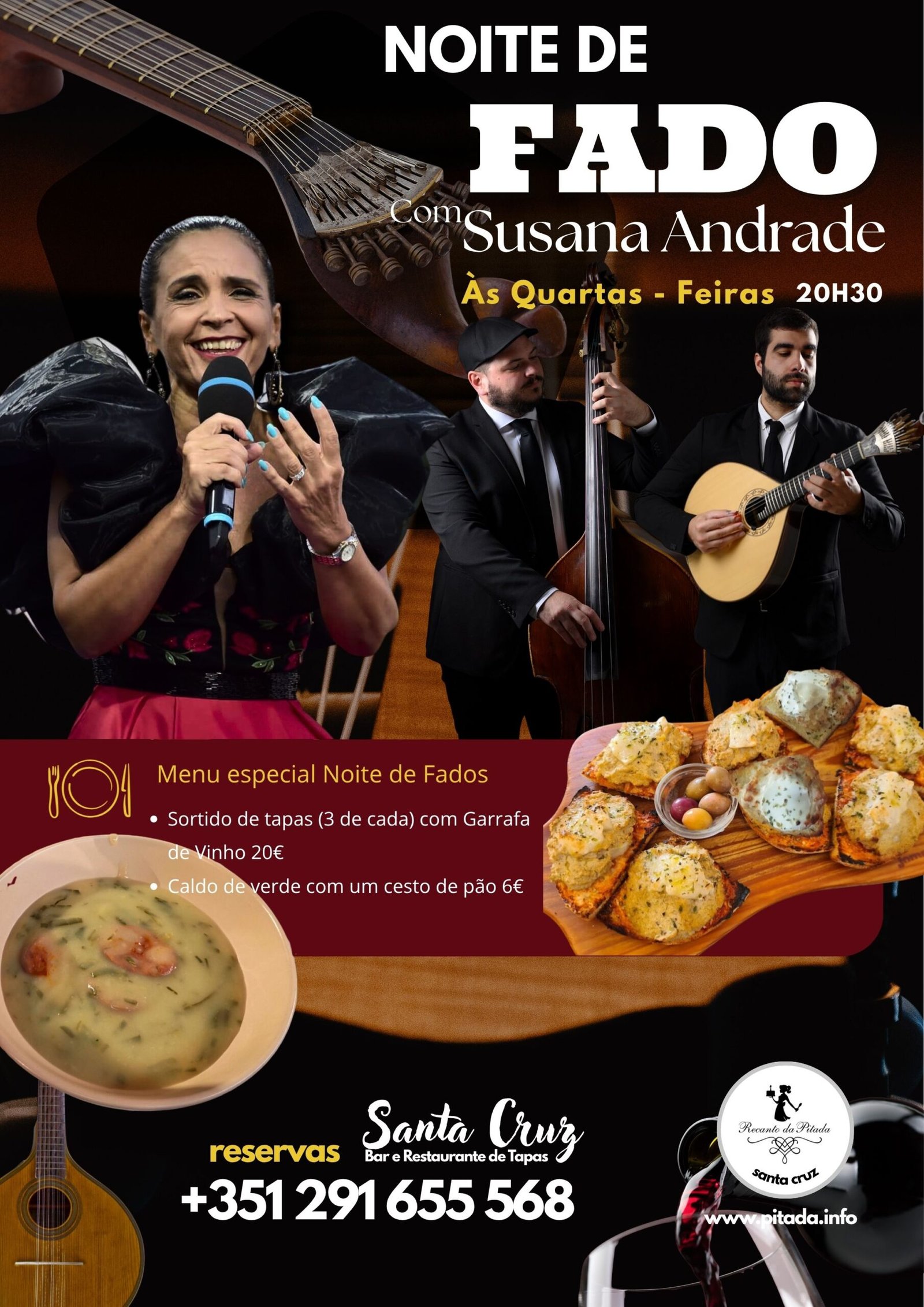 Noite de Fado em Santa Cruz, no restaurante recanto da Pitada
